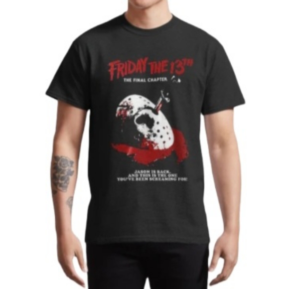 Friday The 13th The Final Chapter Black T-shirt | EUC | Graphic Tee - Picture 1 of 10
